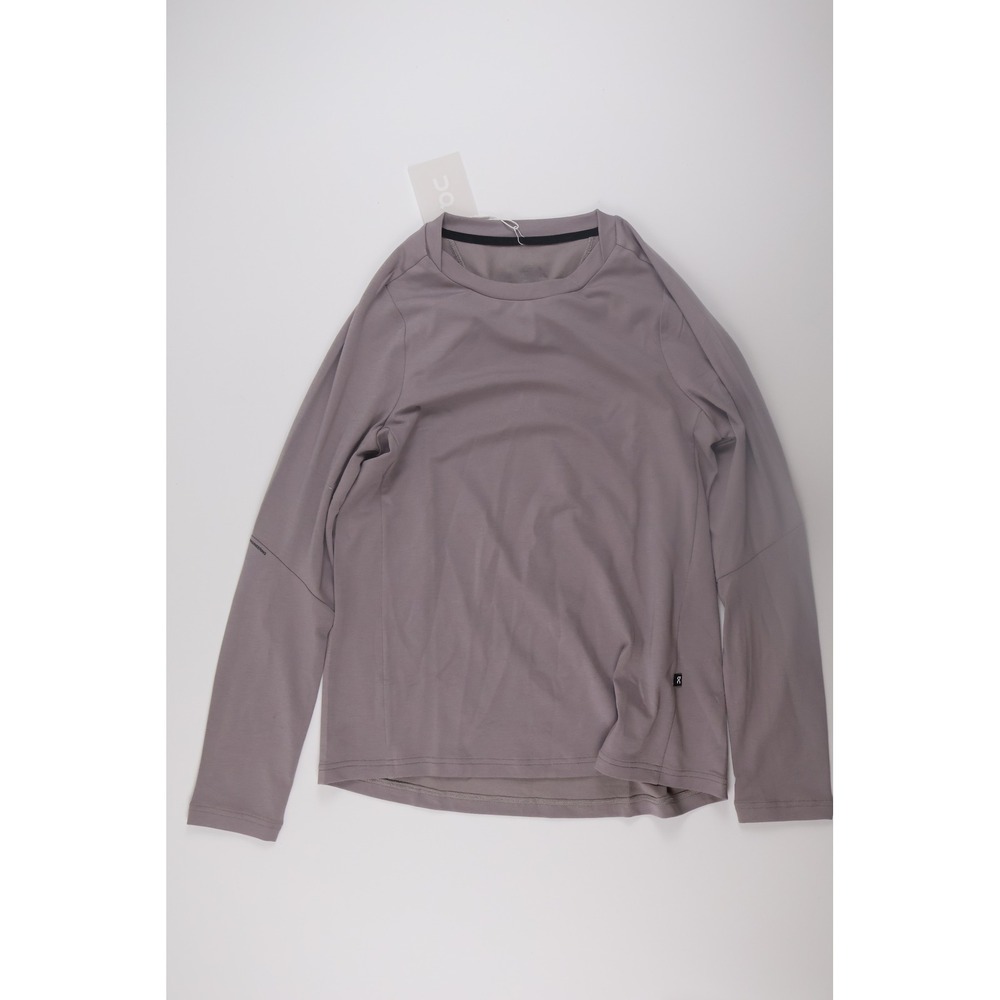 On Running Focus Long-T Shirt S Zinc Gray Athletic Training Performance